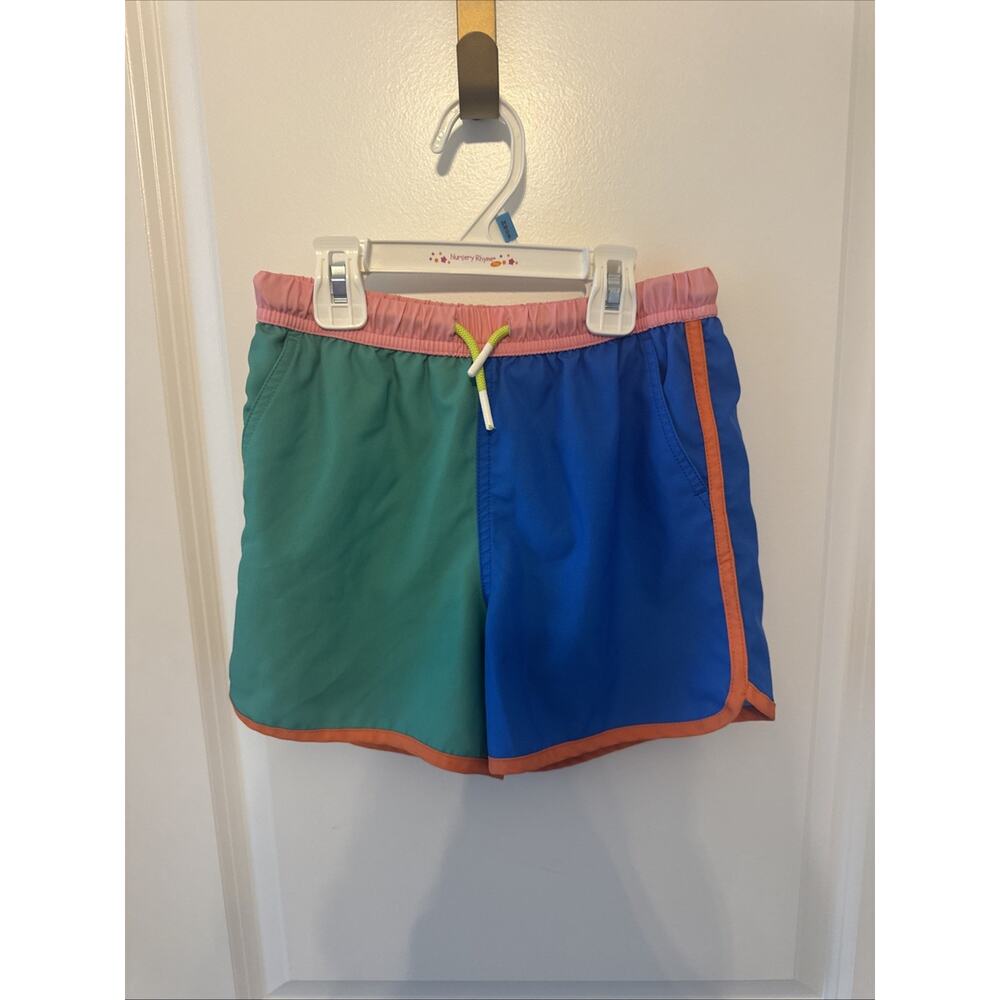 Boys Maamgic Color Block Swim Trunks Size 7 With Spandex Liner